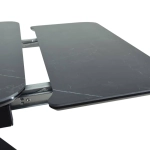 Стол Bradex Home Arthur раскладной 120-184x80x75см, керамогранит чёрный мрамор Greys Black, чёрный