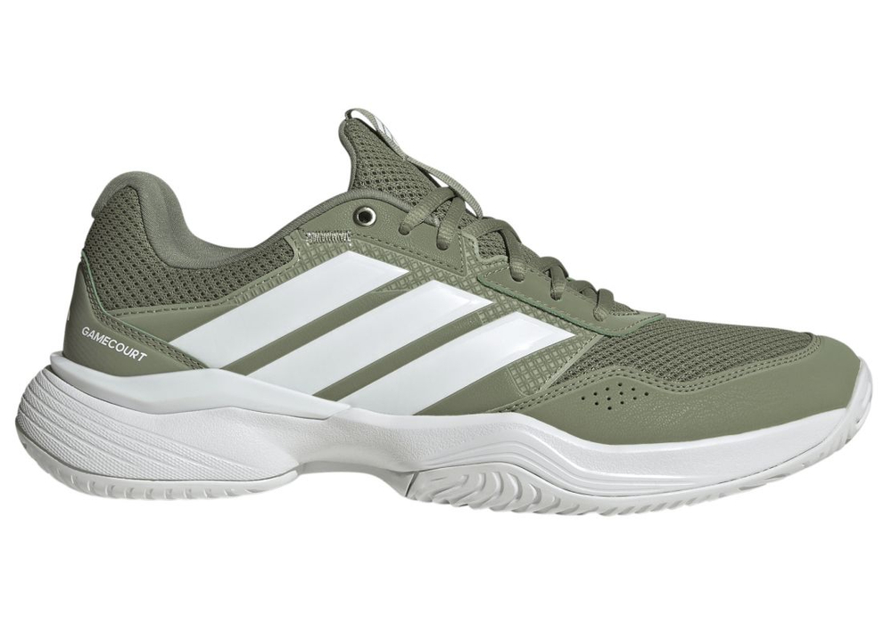 Мужские кроссовки теннисные Adidas GameCourt 3 M - tent green/white/white