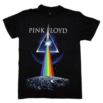 Футболка Pink Floyd призма радужно светит на Луну
