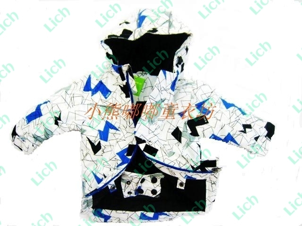 Куртка лыжная с геометрическим принтом