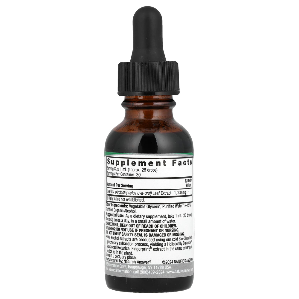 Nature's Answer, экстракт толокнянки с низким содержанием спирта, 1000 мг, 30 мл (1 жидк. унция)