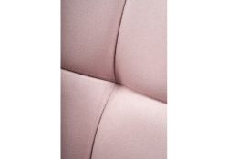 Стул на металлокаркасе Челси велюр розовый / белый