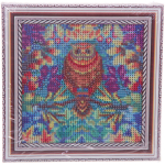 Алмазная мозаика на подрамнике с полным заполнением «МИР ЯРКИХ КРАСОК», радужная сова, 20*20см