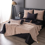 КПБ на резинке Сатин Velvet Premium с Одеялом VPR009, Евро, 4 наволочки, простынь 140*200*25