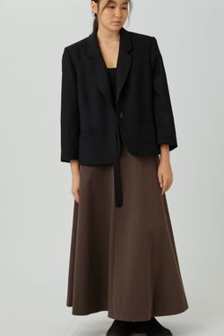 Юбка макси из коричневого хлопка