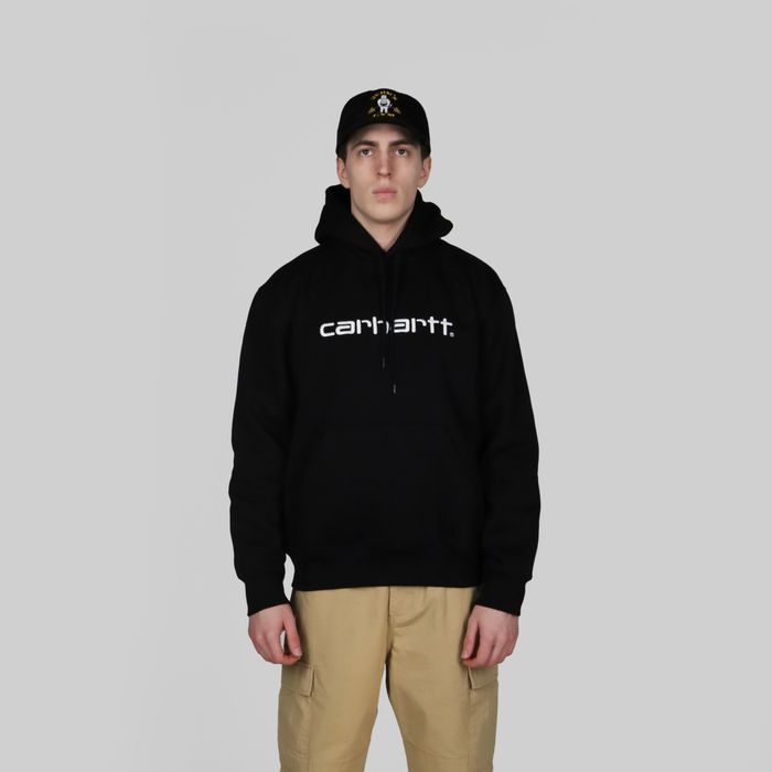 Толстовка мужская Carhartt WIP Hooded Sweatshirt артикул:I030230_black - купить в магазине Дайс