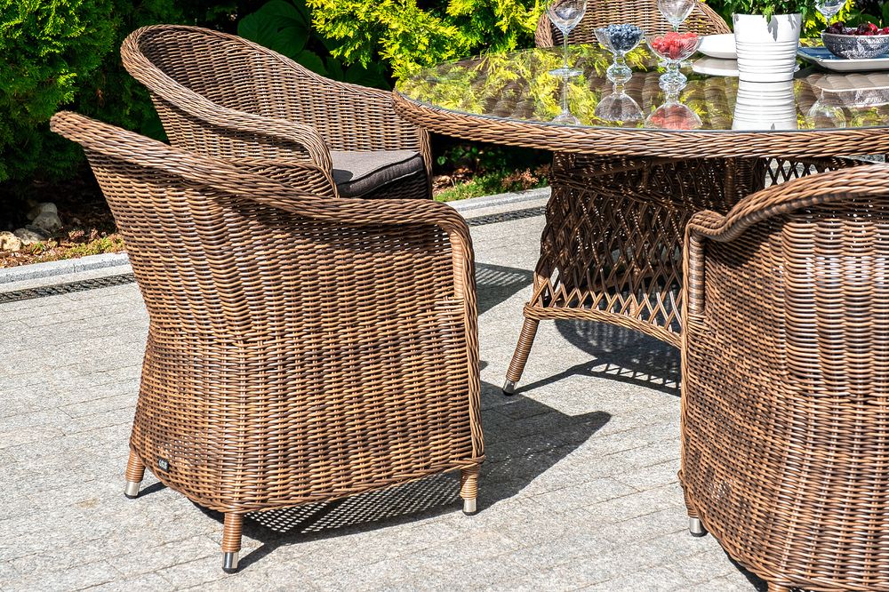 "Эспрессо–150 R" обеденная группа плетеная, цвет коричневый