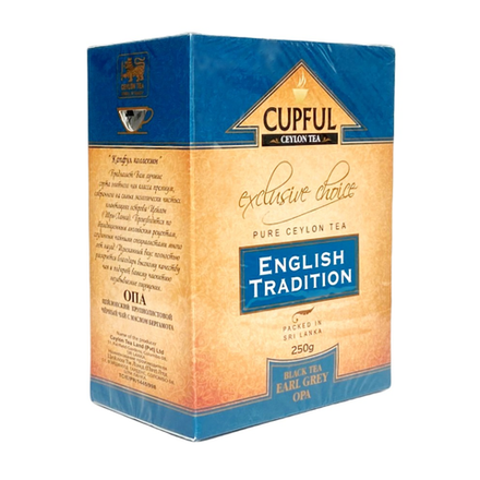 Чай черный с бергамотом Cupful English Tradition Earl Grey, 250 г
