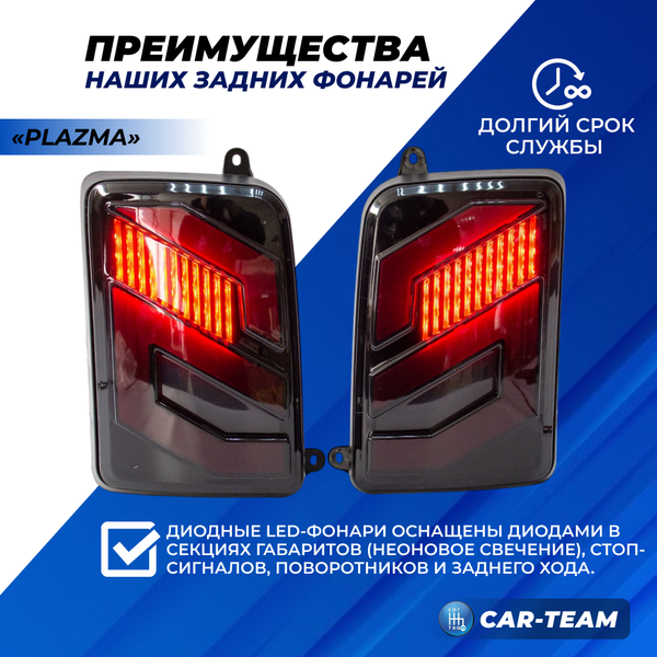 Задние фонари Лада Нива 4x4, Urban светодиодные "PLAZMA" ver. 2.0 (шестерки)