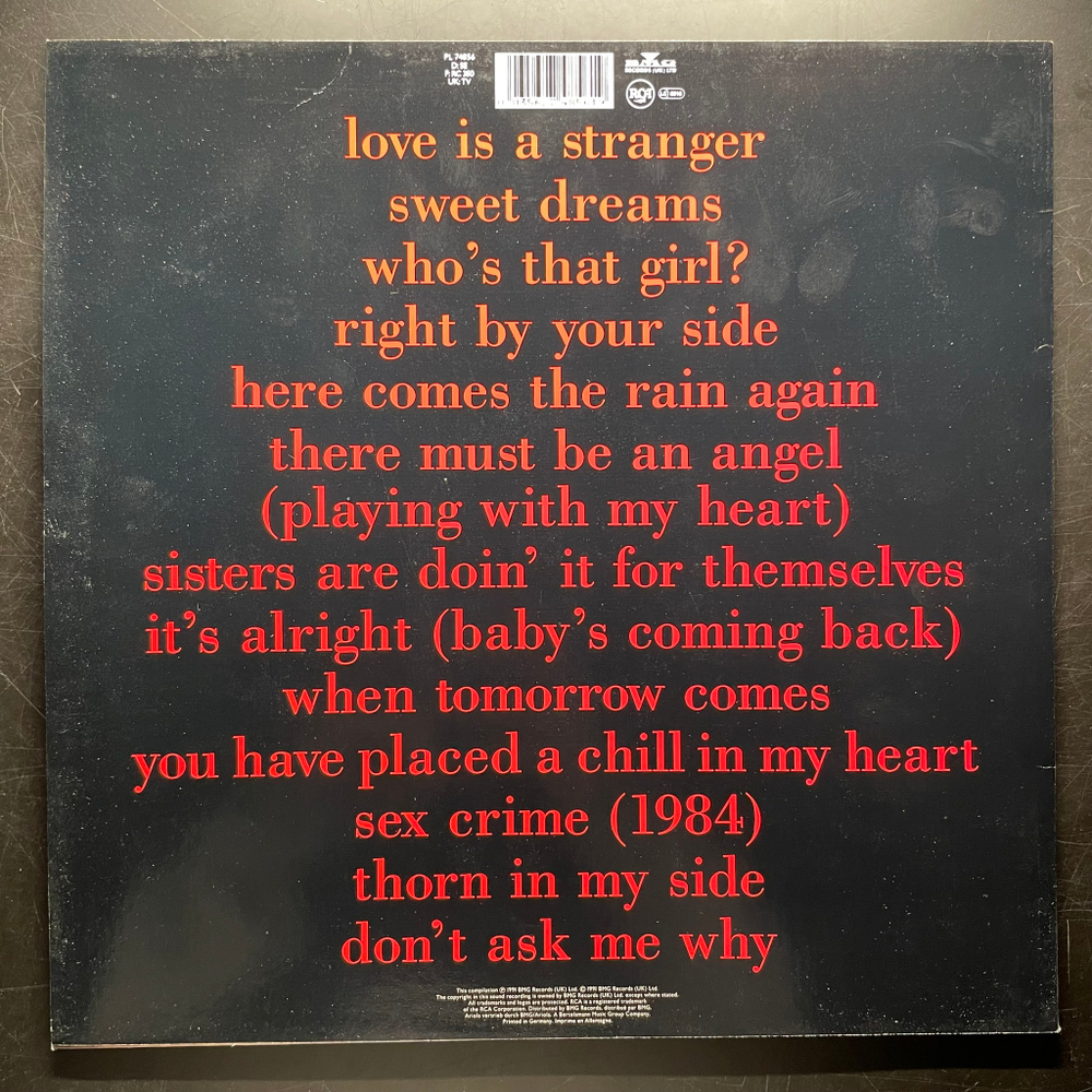 Eurythmics – Greatest Hits (Германия 1991г.)