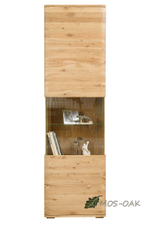 Шкаф с витриной из массива дуба Мидгард-1