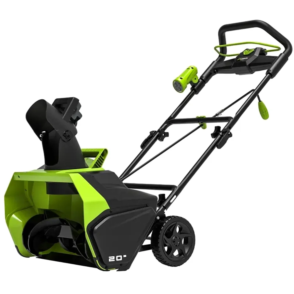 Greenworks GD40STK5 40В аккумуляторный снегоуборщик (1 x 5 Ач, ЗУ) ковш 51 см, выброс 6 м 2600007UG