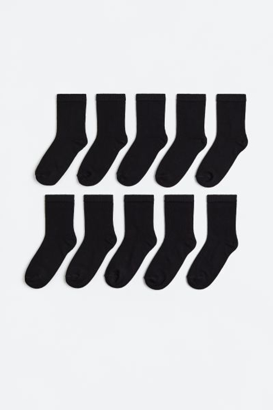 H&M Набор из пяти пар носков, черный