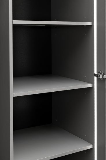 GD-10013/2-6 Шкаф Alto двухд с полками, цвет серый Кобальт, фасад глухой 100*57*228.5см