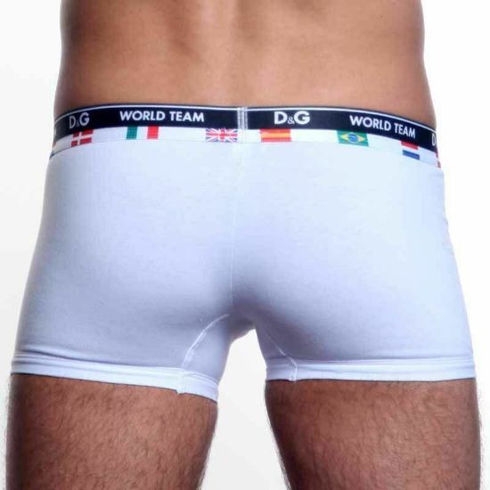 Мужские трусы боксеры белые D&G World Team White