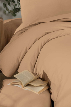 Постельное белье 1.5 спальное Arya home Natural Stone Washed горчичное