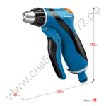 GRINDA F-R, курок спереди, двухкомпонентный, плавная регулировка напора, поливочный пистолет, PROLine (429121)