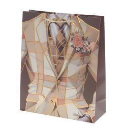 GAEM Пакет подарочный M (бумага 210г/м2, блок микс 12шт), L26 W10 H32 см, 4в.