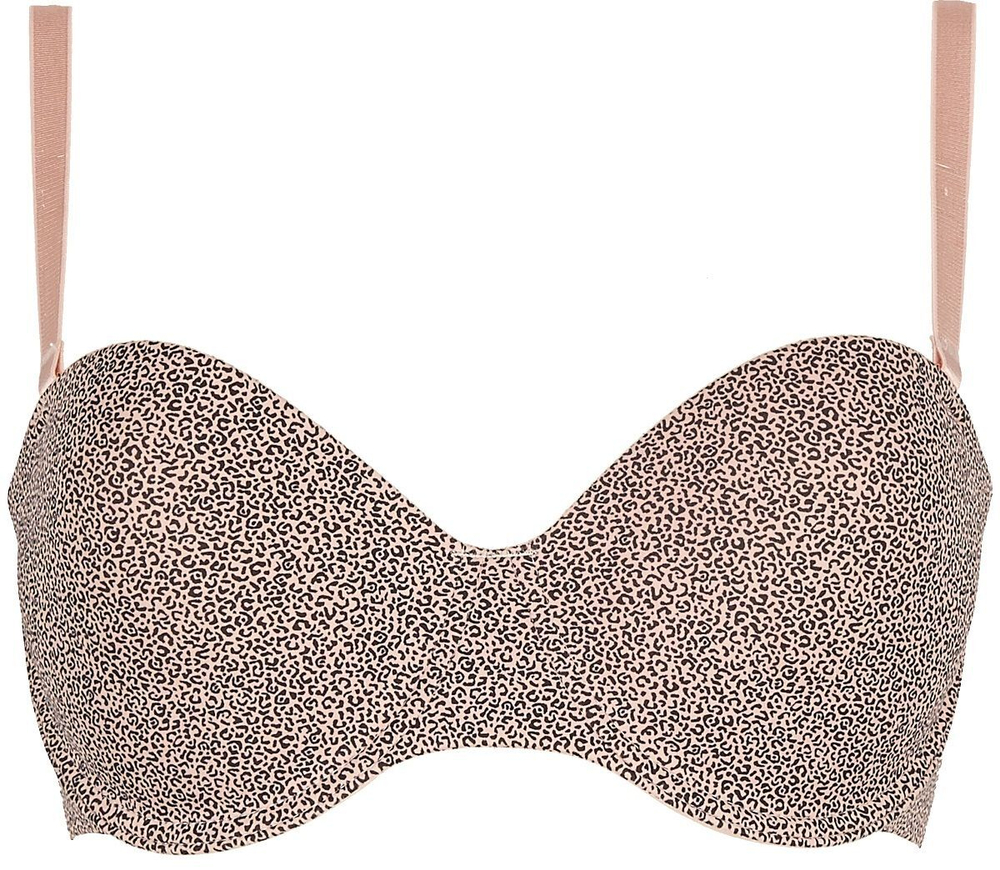 Набор из 2 бюстгальтеров-балконет - черного и леопардового (Размер: 36B) (Цвет: черный с леопардовым)