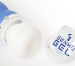 Мастурбатор из силиконового геля Genmu Fleshy, голубой (Цвет: Голубой, Вкладка белая)