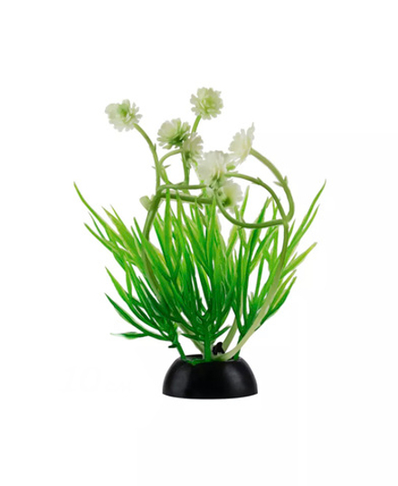 Растение зеленое с белыми цветочками 4*10см