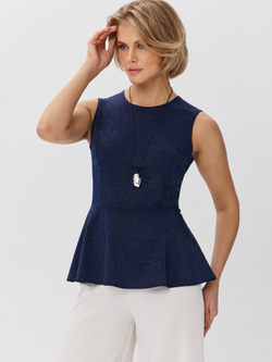 Вечерний топ-блузка с баской