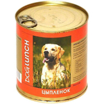 Корм для собак Dog Lunch консервы Цыпленок в желе 750г