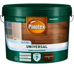 Пропитка защитная для дерева Pinotex Universal 2 в 1 индонезийский тик 9 л