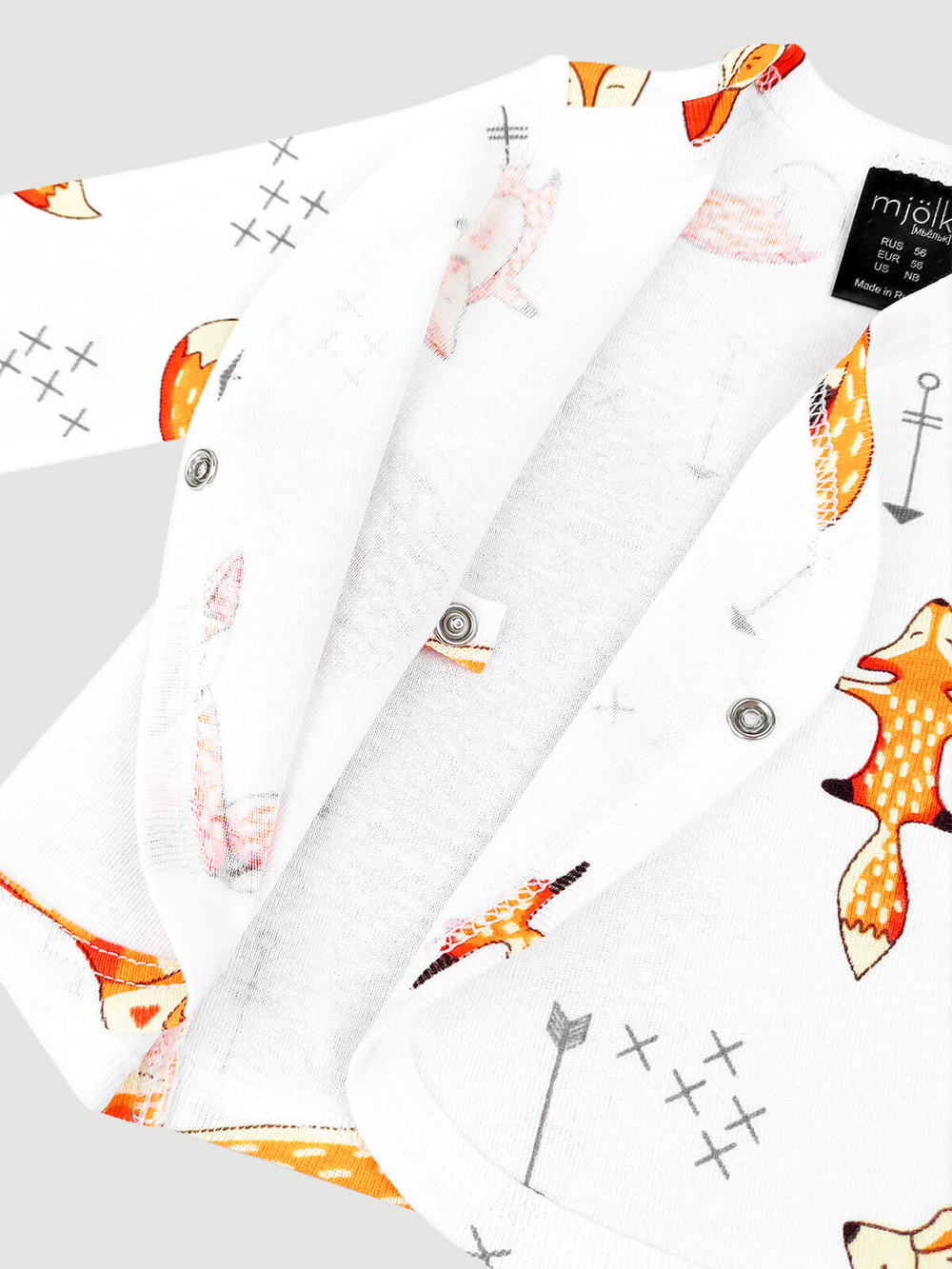 Распашонка Mjölk Лисички