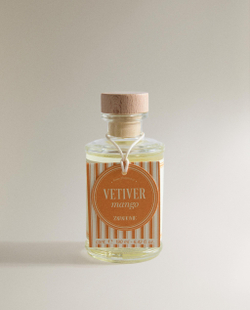 Zara Home Аромадиффузор Vetiver Mango 190 мл, тростниковые палочки микадо, аромат древесный, Коричневый