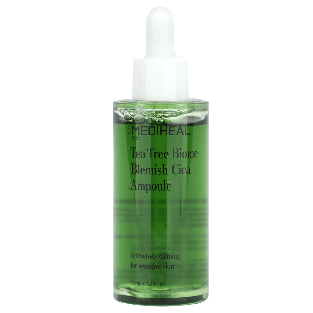 MEDIHEAL, Tea Tree Biome Blemish Cica, ампула для чувствительной кожи, 50 мл (1,6 жидк. Унции)