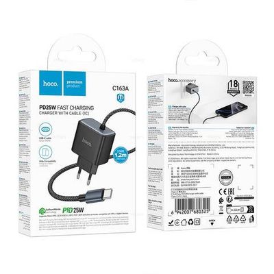 Hoco C163A Source PD25W зарядное устройство набор (Type-C на Type-C)