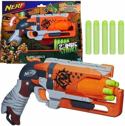 Игрушечное оружие HASBRO Nerf Zombie Strike HammerShot - Бластер Нёрф Зомби Страйк Хаммершот - Нерф A4325