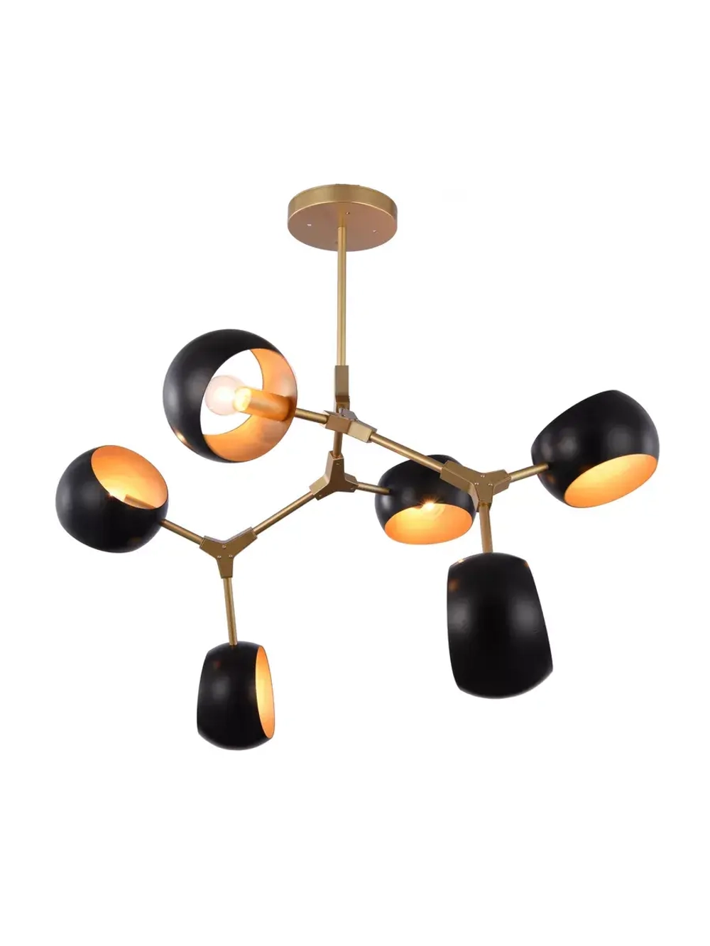 Люстра потолочная SPIDEY E27*6*60W черный, золото