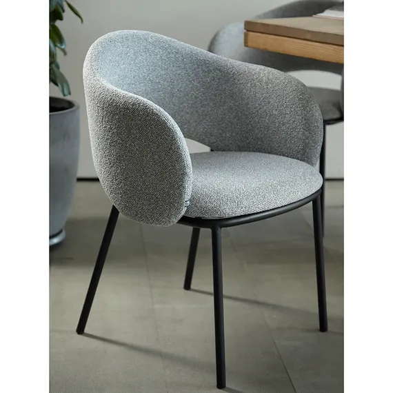 Стул Jude, серое букле, черные ножки