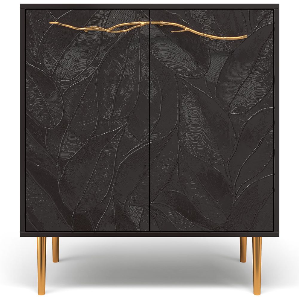 Комод Арт Колор leaves Стайл Голд с 2 полками коричневый