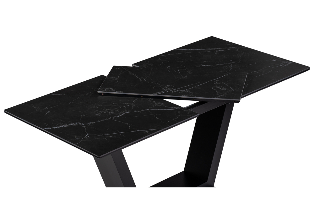 Керамический стол Woodville Иматра 140(180)х80х76 черный мрамор, черный