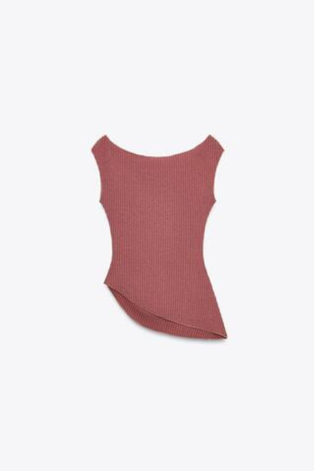 ZARA ТОП ТЕКСТУРНЫЙ СО СБОРКАМИ, БУРГУНДИ