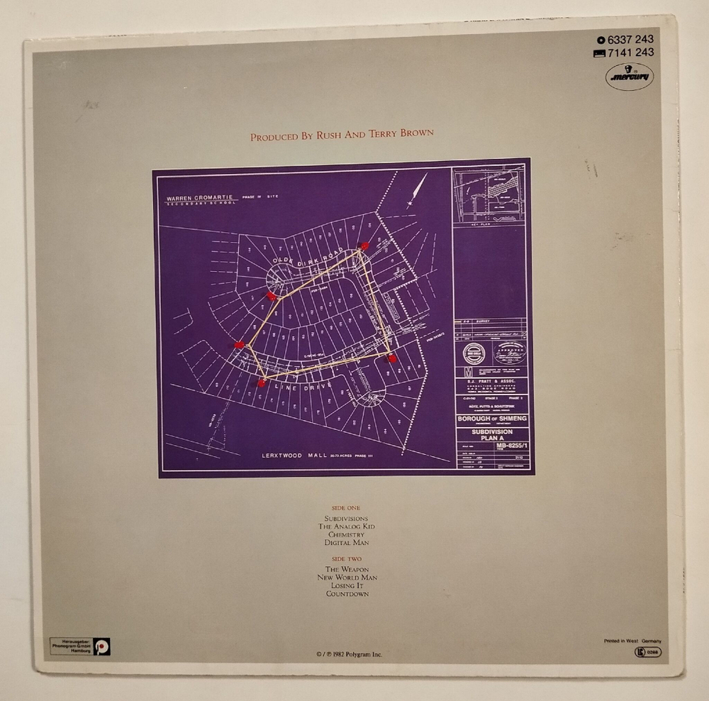 Винтажная виниловая пластинка LP Rush Signals (Germany 1982)