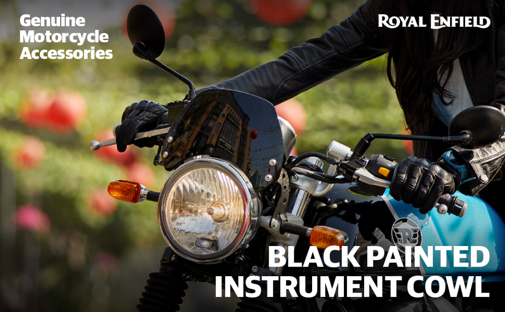 Стекло ветровое Royal Enfield, цвет - черный, арт. 1990468