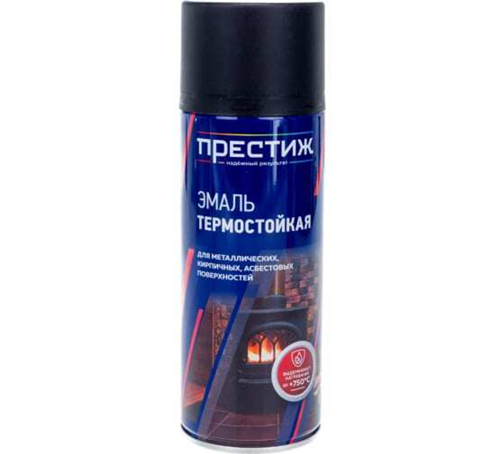 Эмаль аэрозольная Термостойкая Черная Престиж 425мл