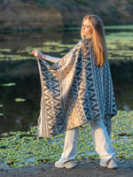 Шарф теплый с орнаментом Сканди