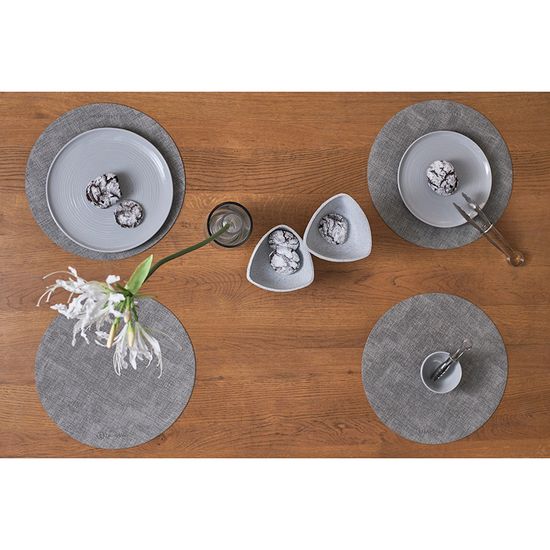 Набор из 4-х сервировочных салфеток leanera, D35 см, серые
