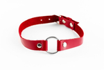 Красный чокер из натуральной кожи (Цвет: красный)