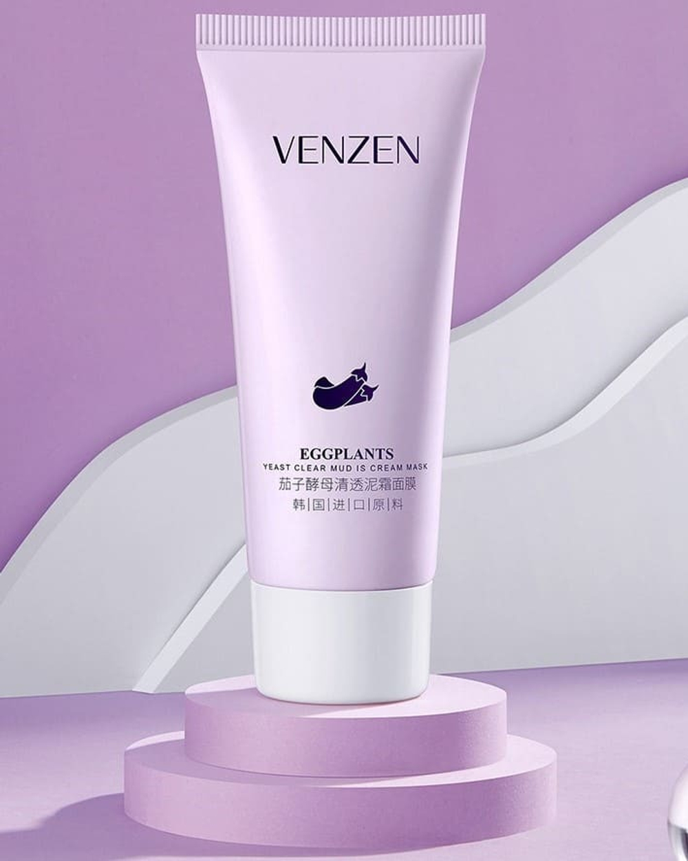 Глиняная крем-маска для лица с баклажаном, 60г