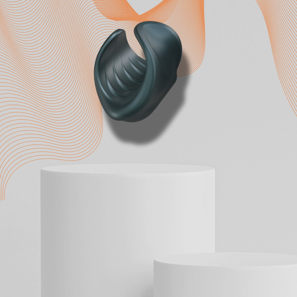 Серый сквозной мастурбатор с вибрацией Manwan Starter (Цвет: серый)