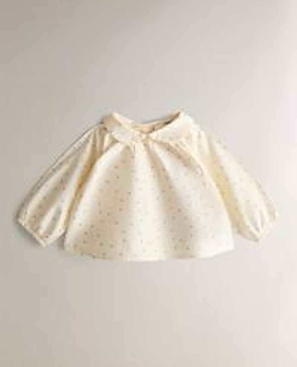 ZARA HOME ДЕТСКАЯ РУБАШКА С ЦВЕТОЧНЫМ ПРИНТОМ, ЖЕЛТОВАТО-БЕЛЫЙ