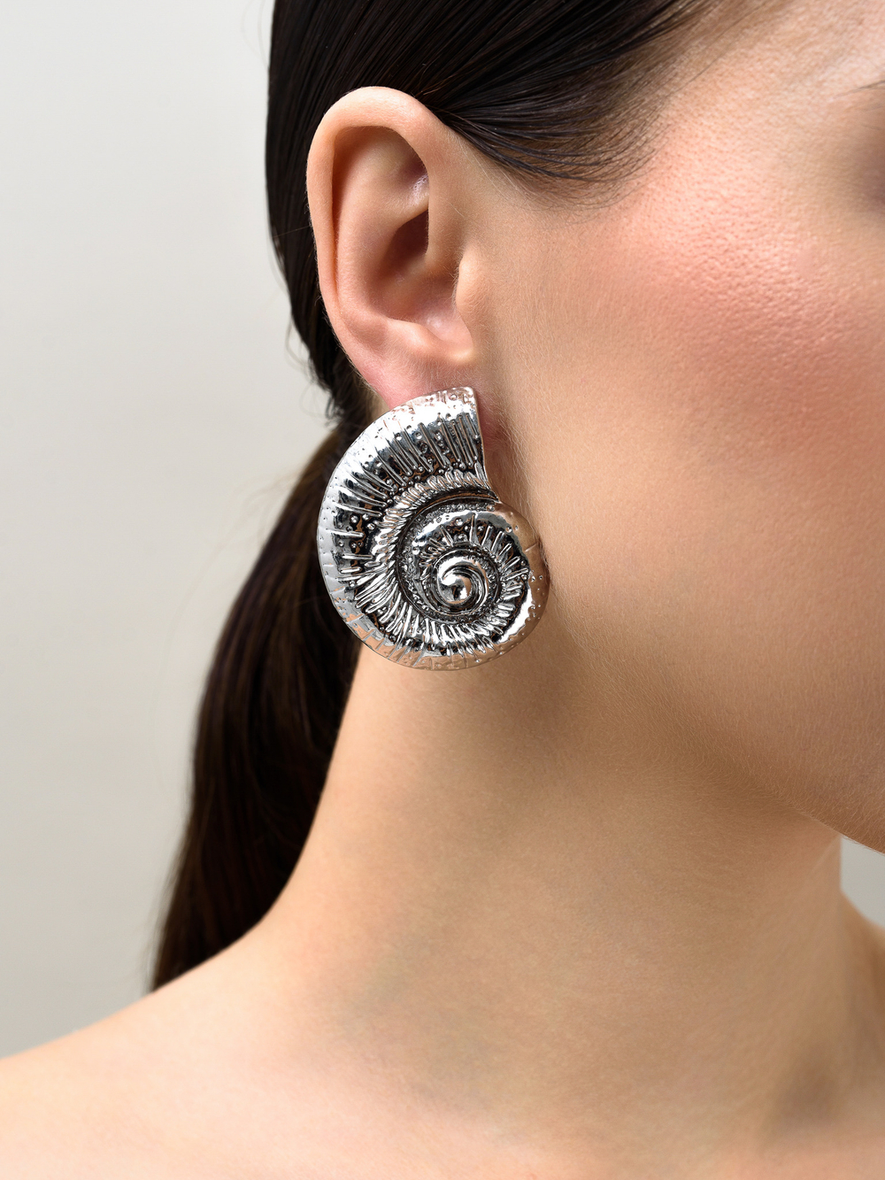 Серьги "Old shell" Silver