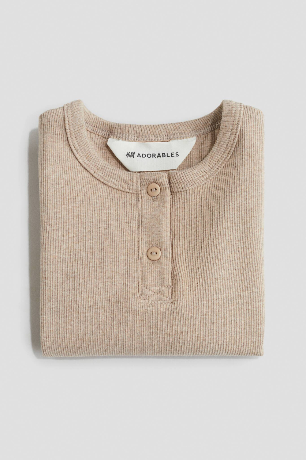 Хлопковый топ henley в рубчик