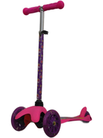 Самокат детский "Световые колеса", трехколесный, регулировка руля, розовый